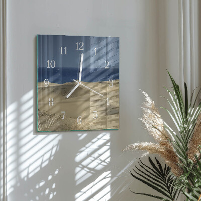 Square wall clock Coastal dunes