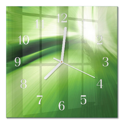 Glass wall clock square Abstraction