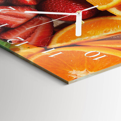 Square kitchen clock Fruit