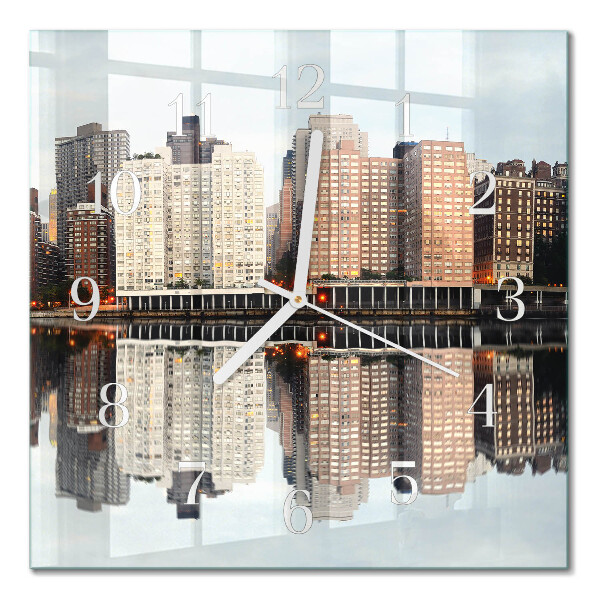 Square kitchen clock Horizon