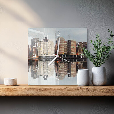 Square kitchen clock Horizon