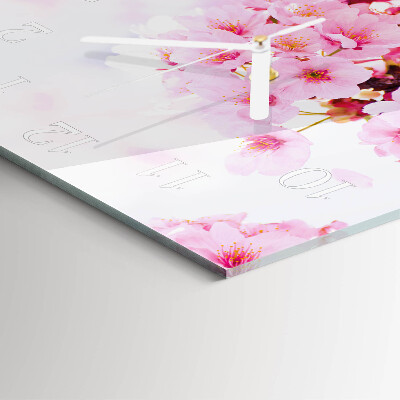 Square kitchen clock Flowers