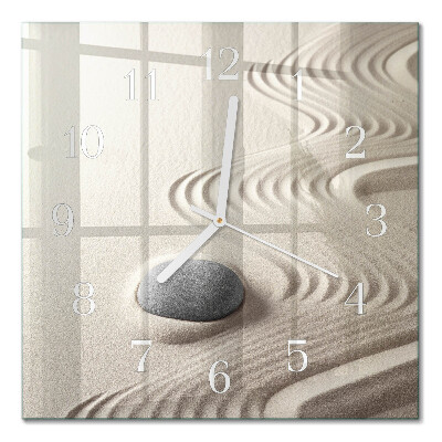 Square kitchen clock Stone sand