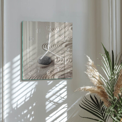 Square kitchen clock Stone sand