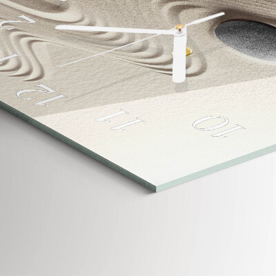 Square kitchen clock Stone sand