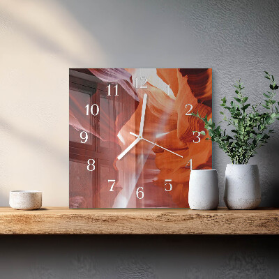 Glass clock square Cave