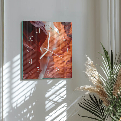 Glass clock square Cave