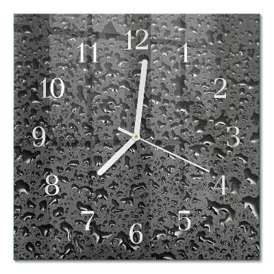 Square wall clock Drops of water