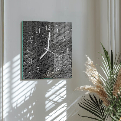 Square wall clock Drops of water