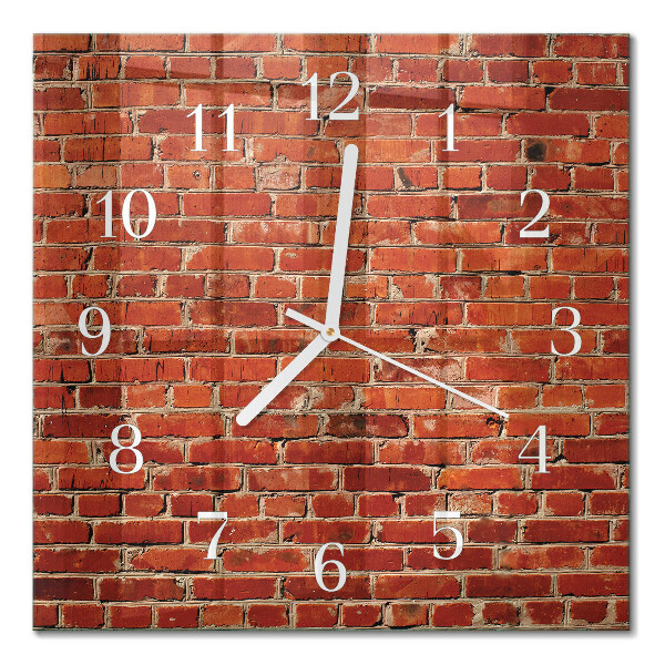 Square wall clock Brick wall