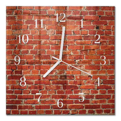 Square wall clock Brick wall