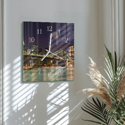 Square kitchen clock Horizontal bridge