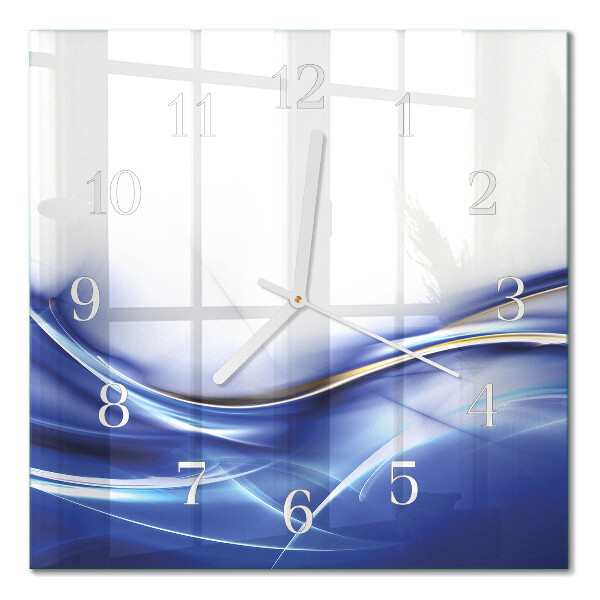 Glass clock square Abstract lines