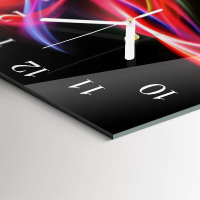 Square kitchen clock Abstract lines