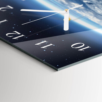 Square kitchen clock Earth's universe