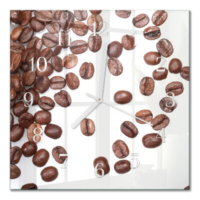 Square kitchen clock Coffee beans