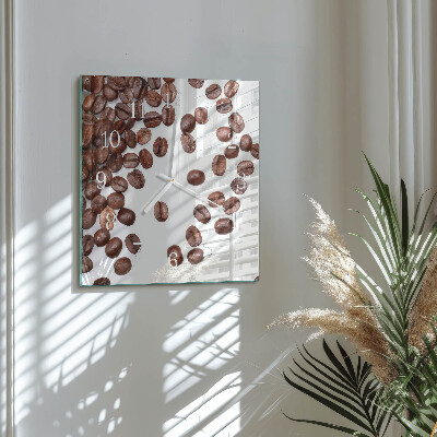 Square kitchen clock Coffee beans