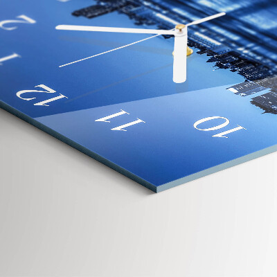 Glass clock square Horizon