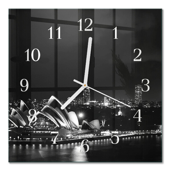 Square kitchen clock Sydney horizon