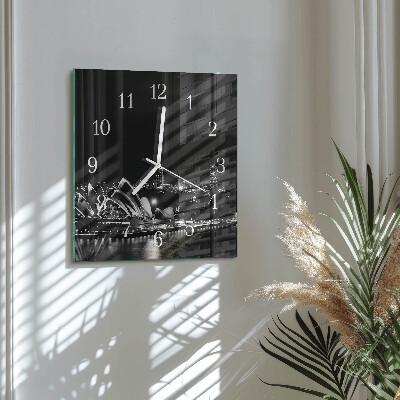 Square kitchen clock Sydney horizon