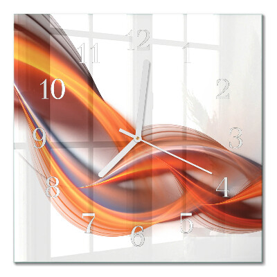 Square wall clock Abstract smoke