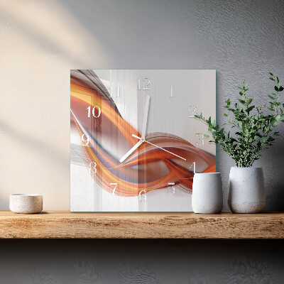 Square wall clock Abstract smoke