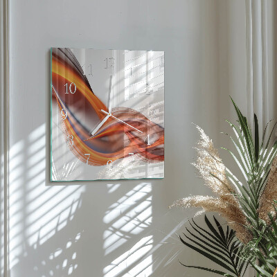 Square wall clock Abstract smoke