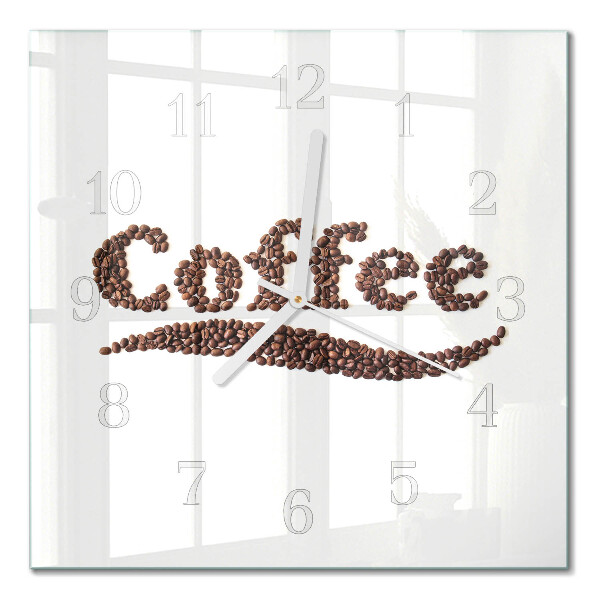 Square wall clock Coffee