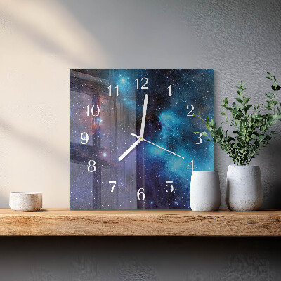 Square kitchen clock Starry sky