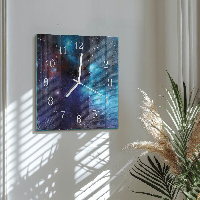 Square kitchen clock Starry sky