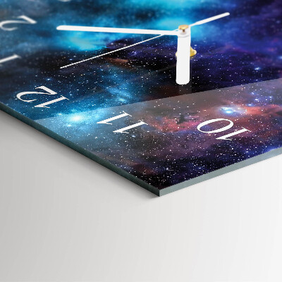 Square kitchen clock Starry sky