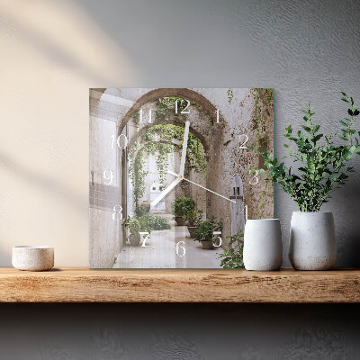 Square wall clock Plant alley