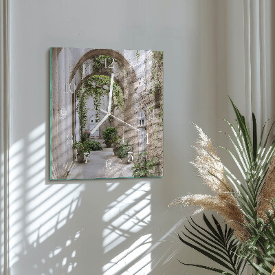 Square wall clock Plant alley