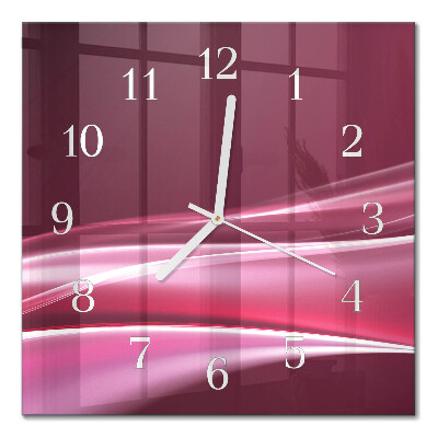 Glass clock square Abstract lines