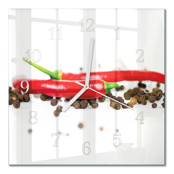 Square kitchen clock Peppercorns