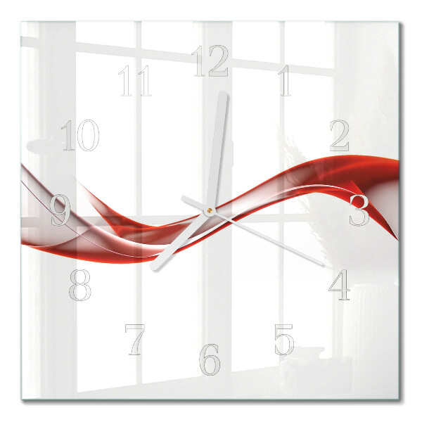Square kitchen clock Abstract lines