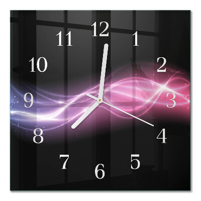 Square wall clock Abstract lines