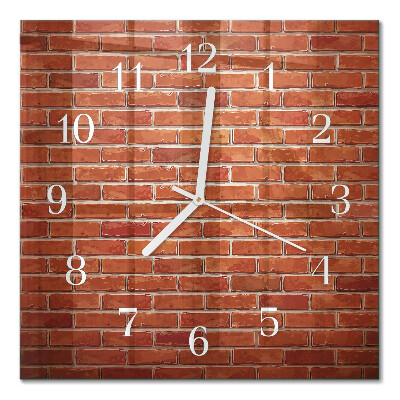 Square wall clock Brick wall