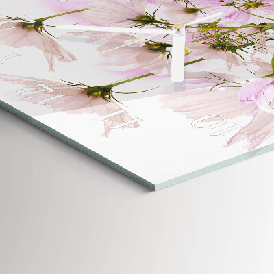 Glass wall clock square Cosmos