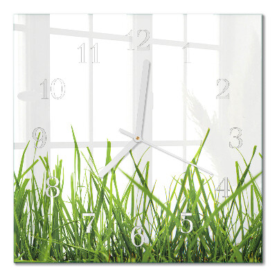 Square wall clock Grass