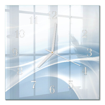 Glass wall clock square Abstract lines