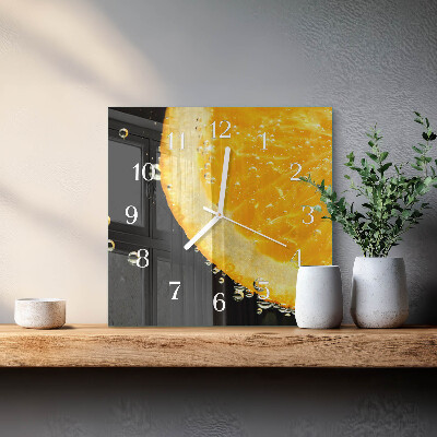 Square kitchen clock Citrus