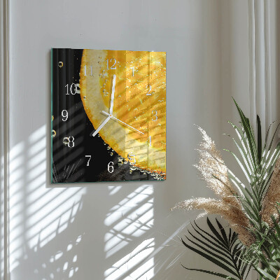 Square kitchen clock Citrus