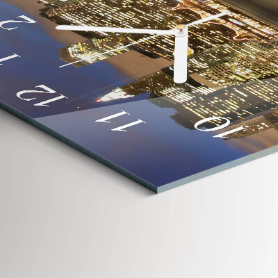 Glass clock square Horizon