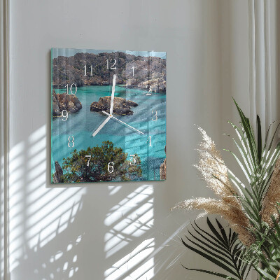 Square wall clock Seascape