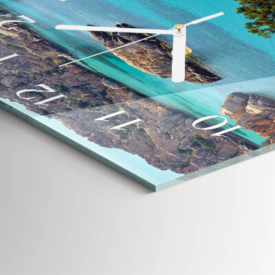 Square wall clock Seascape