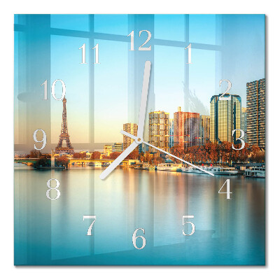 Square wall clock Eiffel tower paris