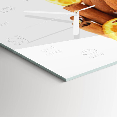 Square kitchen clock Vanilla with lemon