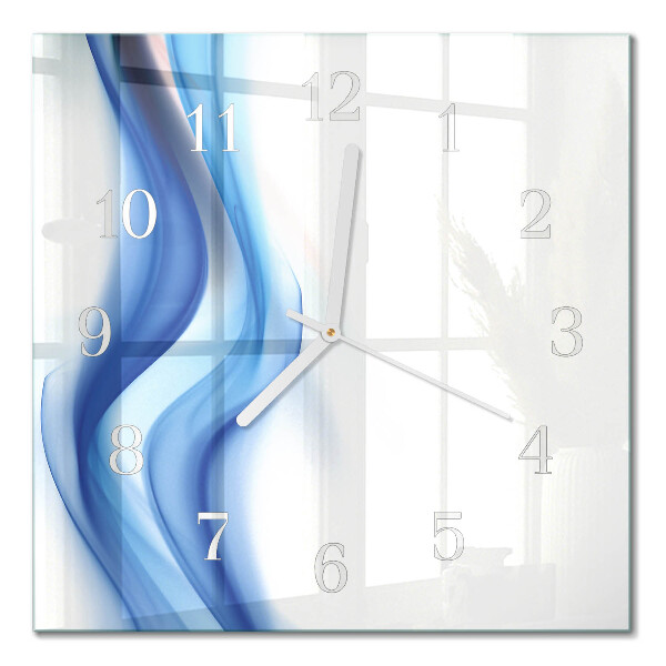 Square wall clock Abstract smoke