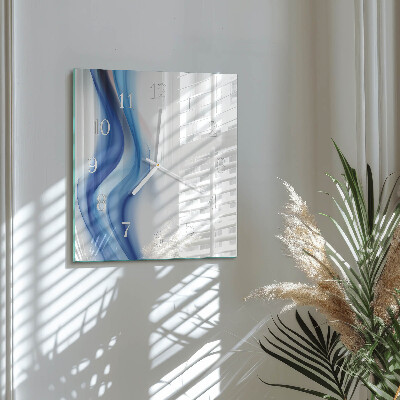 Square wall clock Abstract smoke